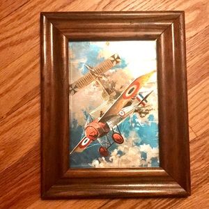 VINTAGE Antique Framed Foil Art